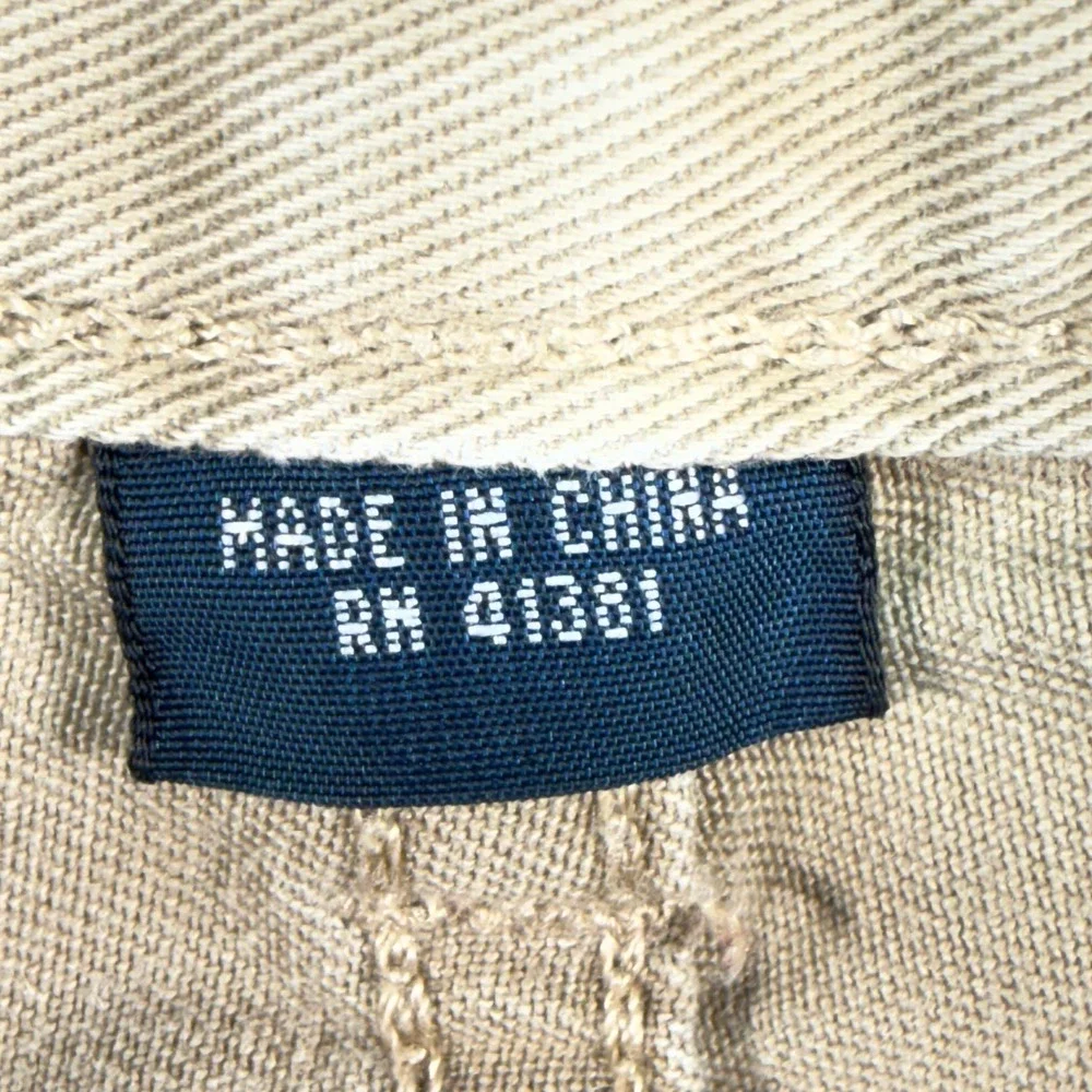 Polo Ralph Lauren Authentic Dungaree Pants Mens 32x32 Tan Khaki Straight Twill